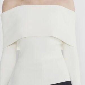 Aritzia Off-Shoulder Cream Top